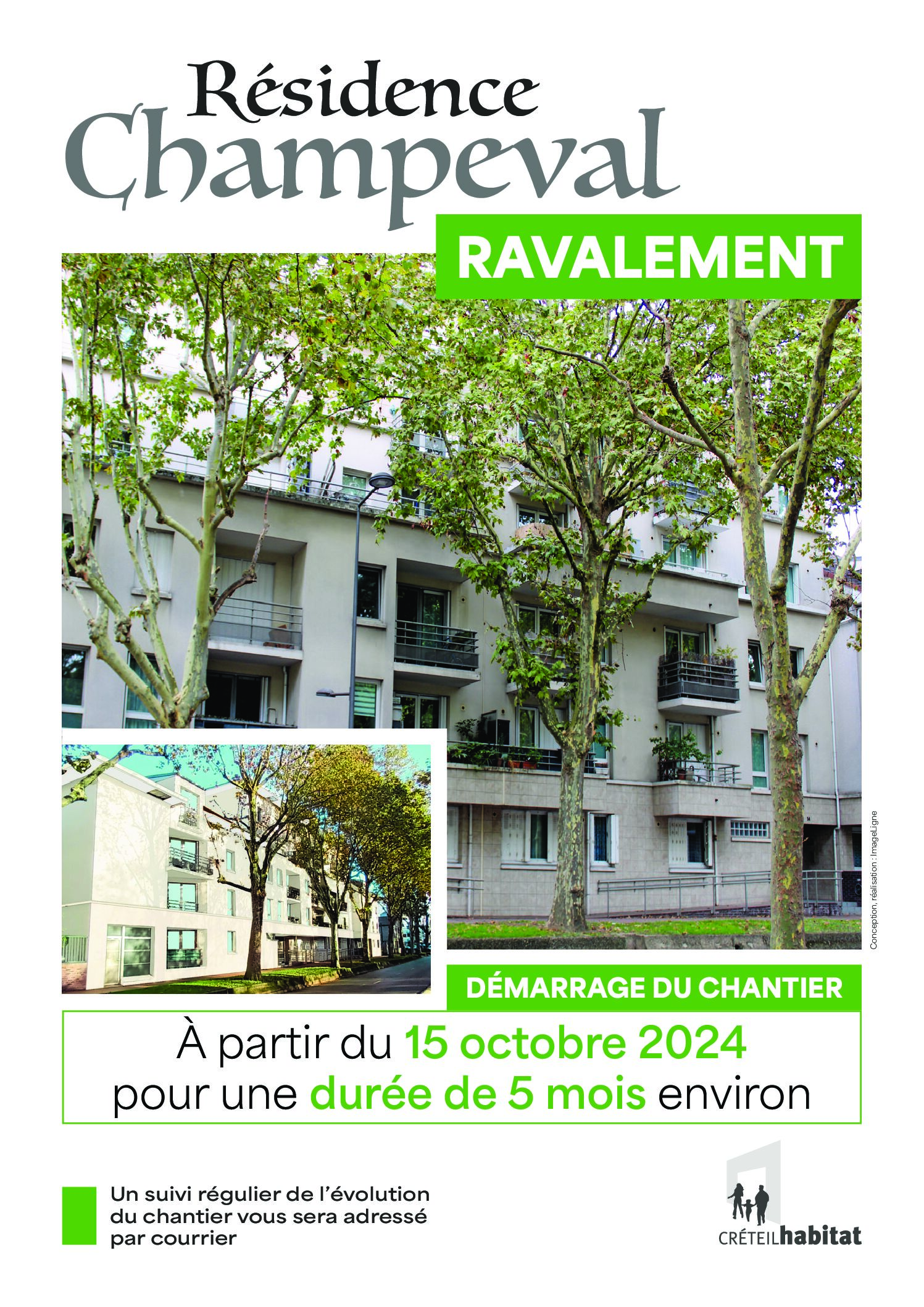 Creteil Habitat - Ravalement de la résidence Champeval 2 - CRETHAB 2024 RV A4 Ravalement Champeval E affiche pdf